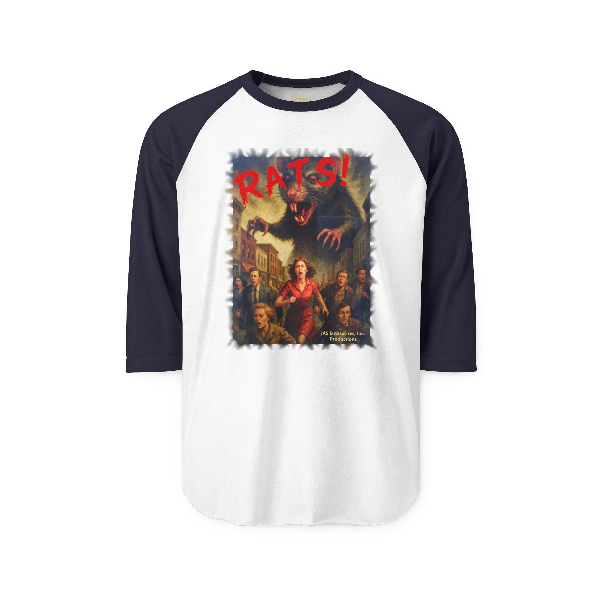 RRS: "RATS!" Logo - Unisex Three-Quarter Sleeve Raglan Shirt