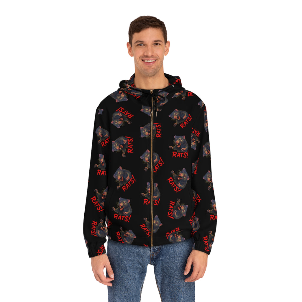 RHD: "RAT" (Multi) - Men's Full-Zip Hoodie - Black