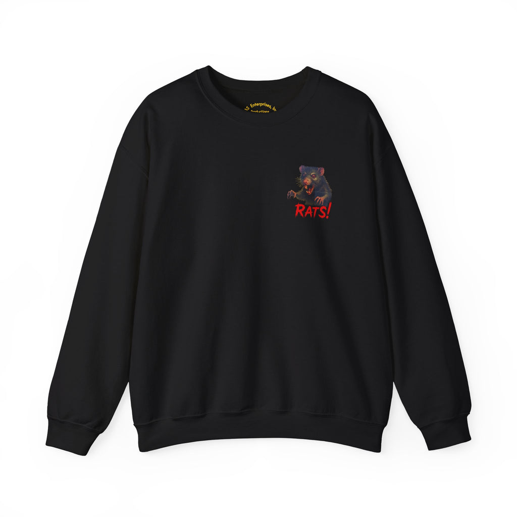 RSS: "RAT" Small Logo (Blank Back Side) - Unisex Crewneck Sweatshirt (Black)