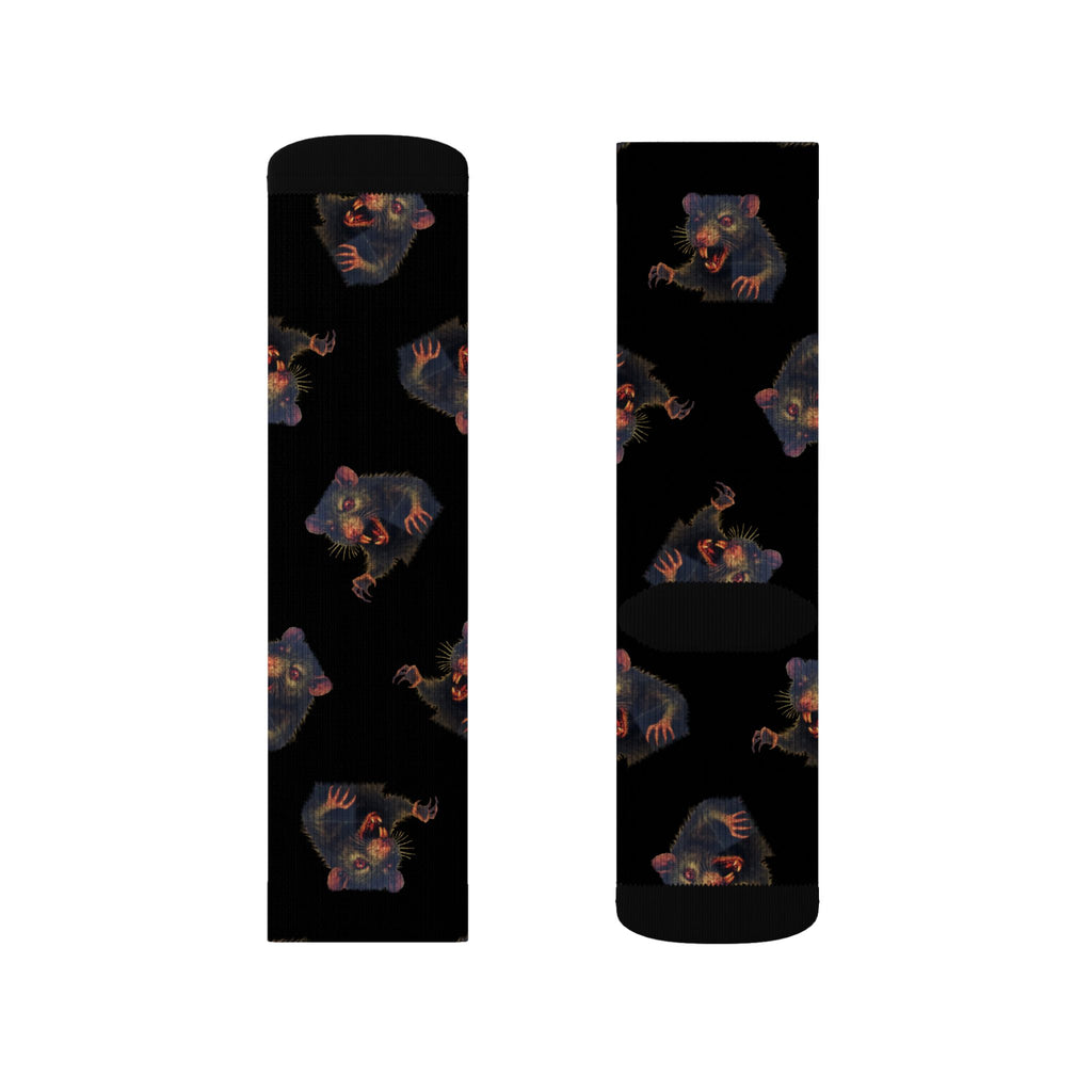 RFW: "RAT" (Multi) - Unisex Socks - Black