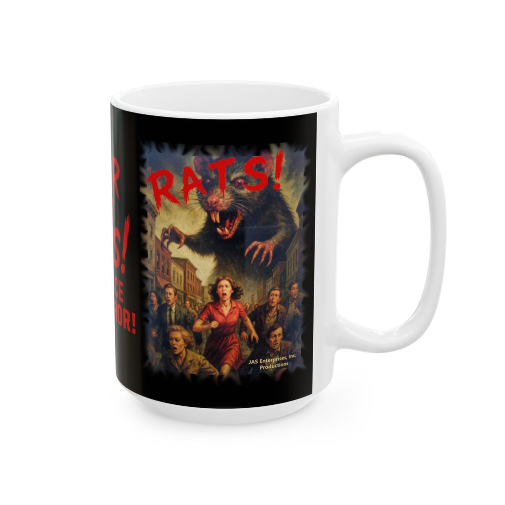 RMG: "Fear the Rats! Embrace the Horror!/RATS! Logo" - Ceramic Mug (11oz, 15oz)