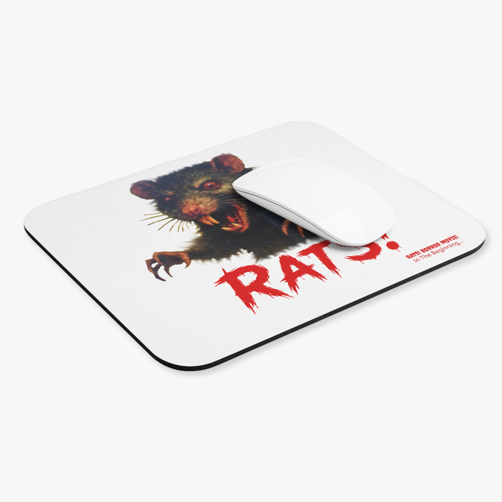 RHO: "RAT!" - Mouse Pad - White