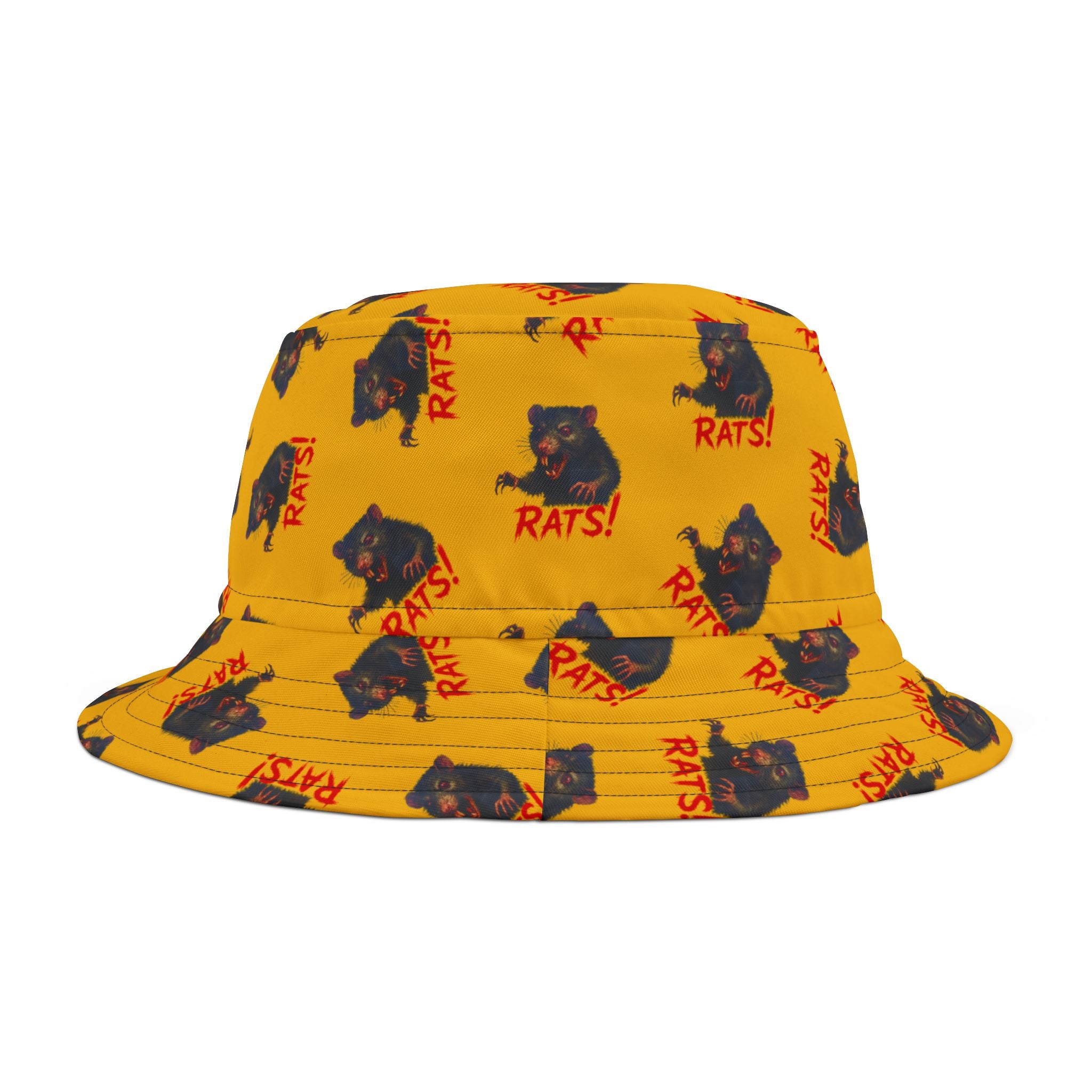 RHT: "RAT" (Multi) - Bucket Hat - Yellow