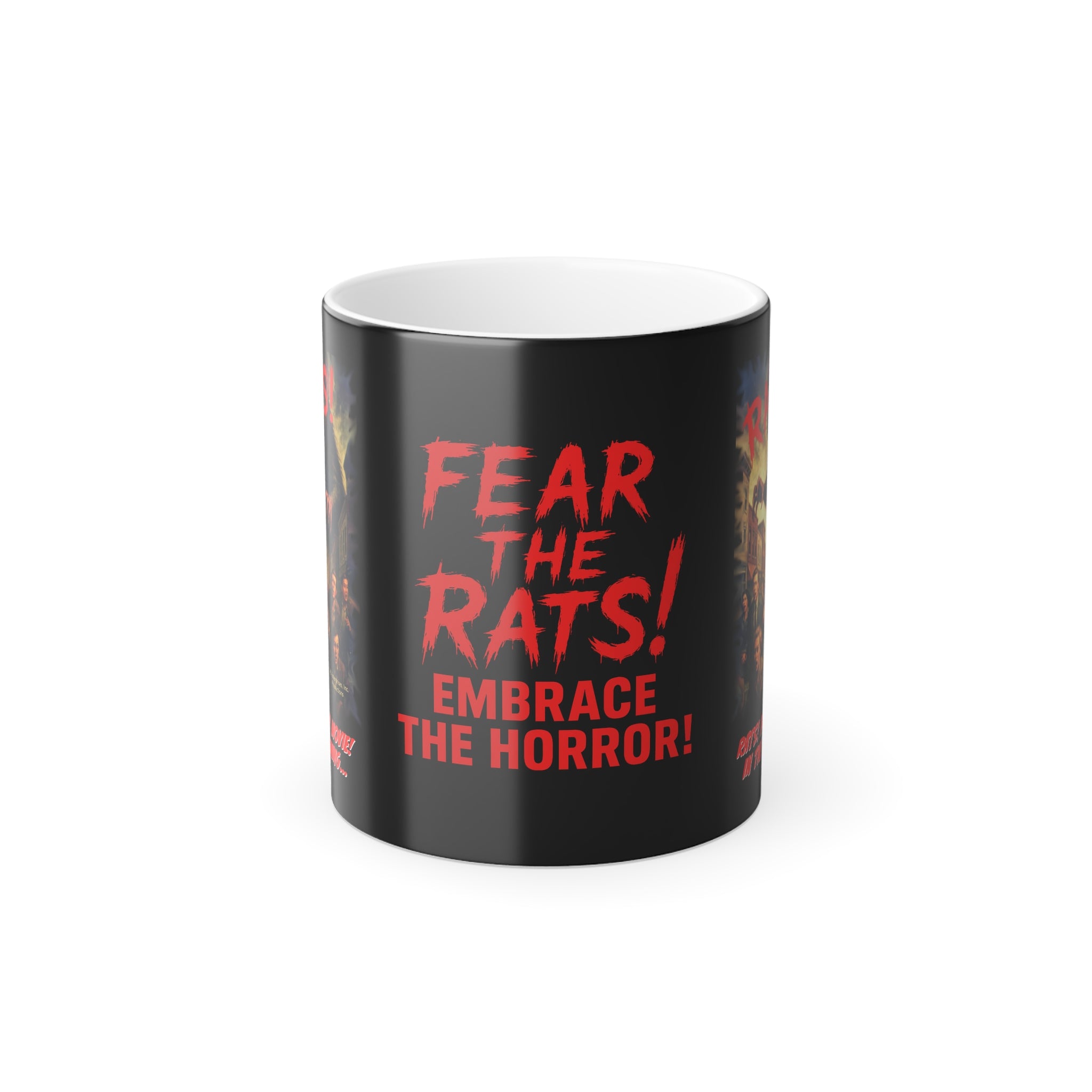RMG: "Rats! Horror Movie! In The Beginning..." Movie Title Logo - Color Morphing Mug - 11oz