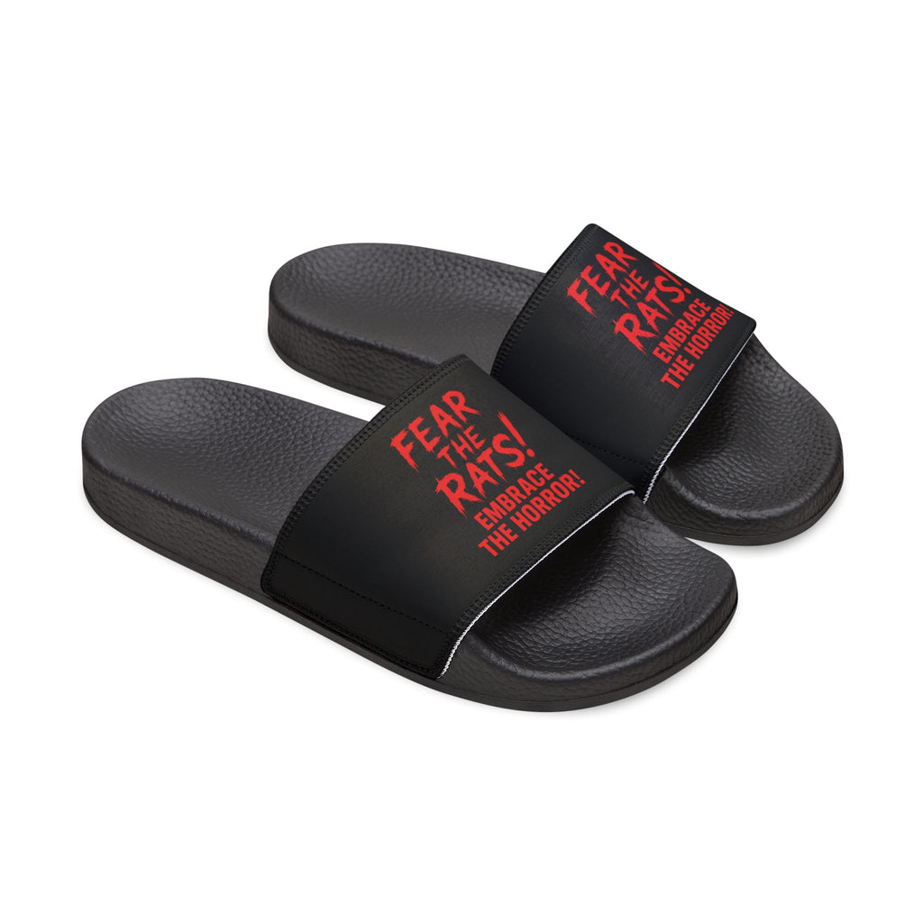 RFW: "Fear the Rats! Embrace the Horror!" - Women's Removable-Strap Sandals (Black)