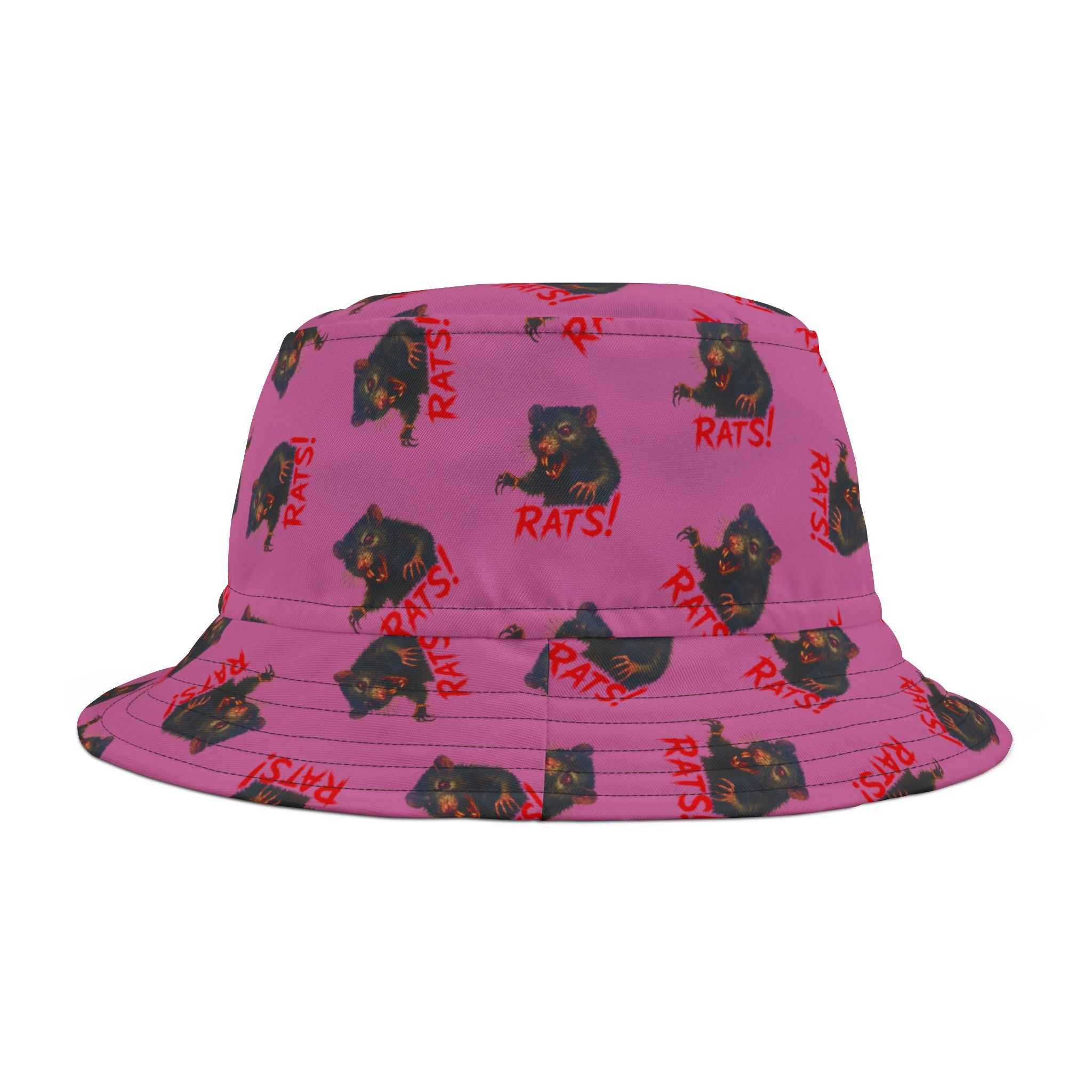 RHT: "RAT" (Multi) - Bucket Hat - Pink