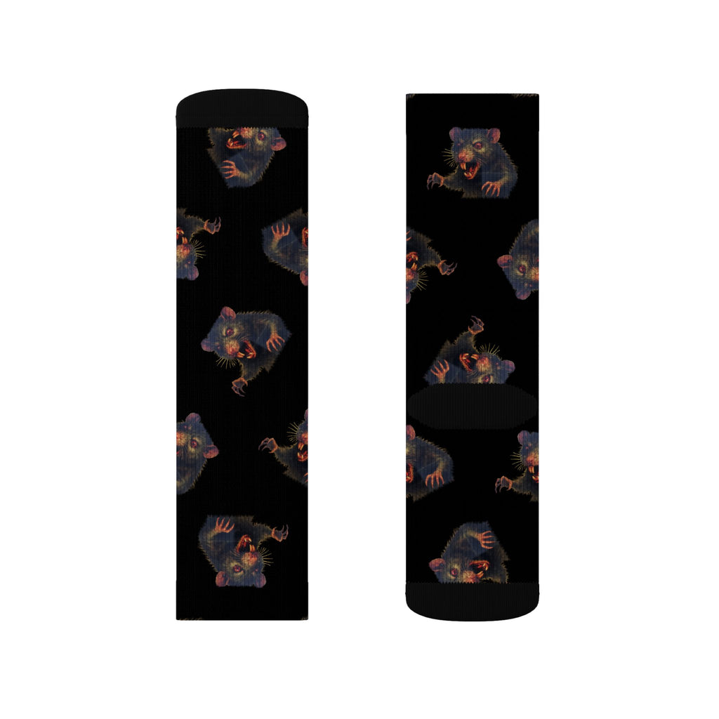 RFW: "RAT" (Multi) - Unisex Socks - Black