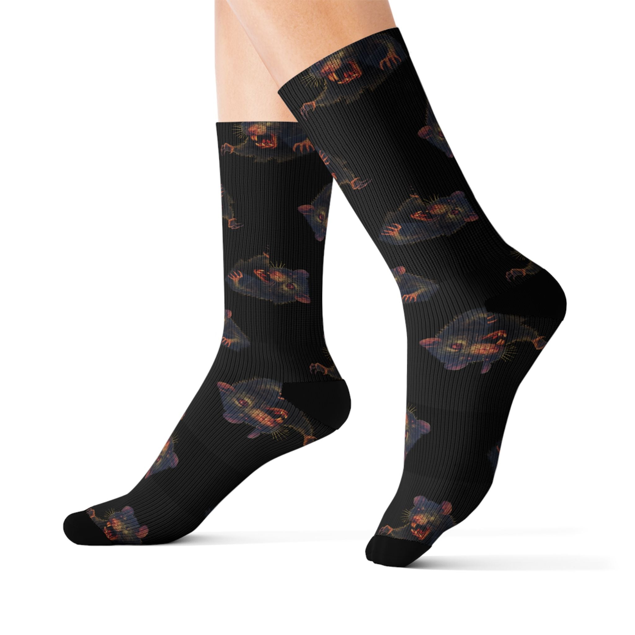 RFW: "RAT" (Multi) - Unisex Socks - Black
