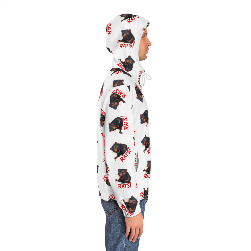 RHD: "RAT" (Multi) - Men's Full-Zip Hoodie - White