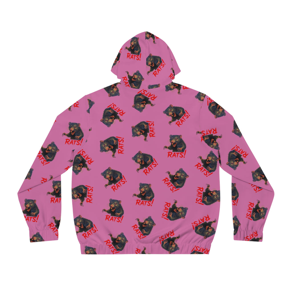 RHD: "RAT" (Multi) - Men's Full-Zip Hoodie - Pink