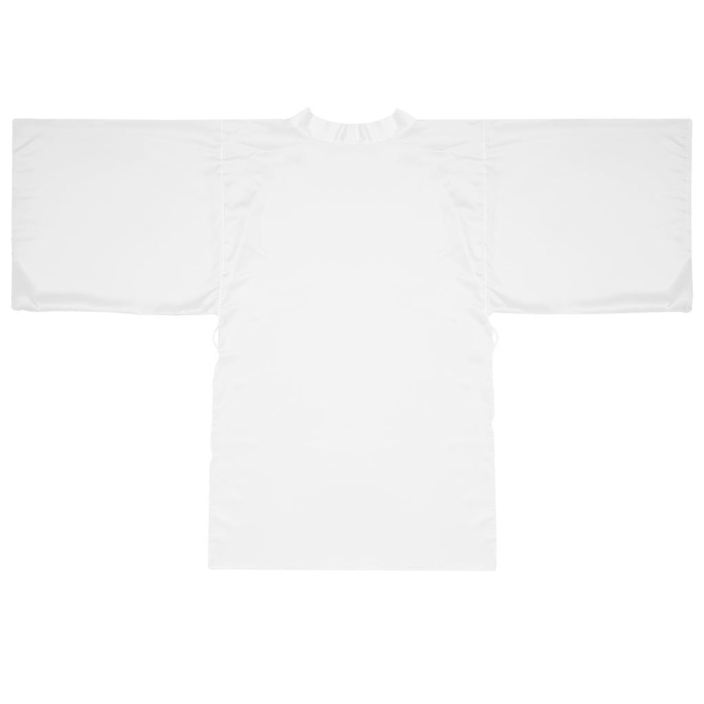RRB: "RATS!" Movie Title Logo - Long Sleeve Kimono Robe - White with White Edge & Belt