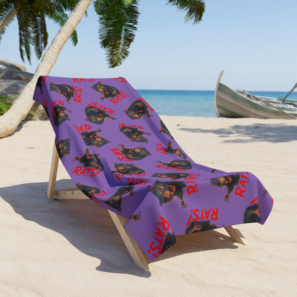 RBT: "RAT" (Multi) - Beach Towel - Lavender