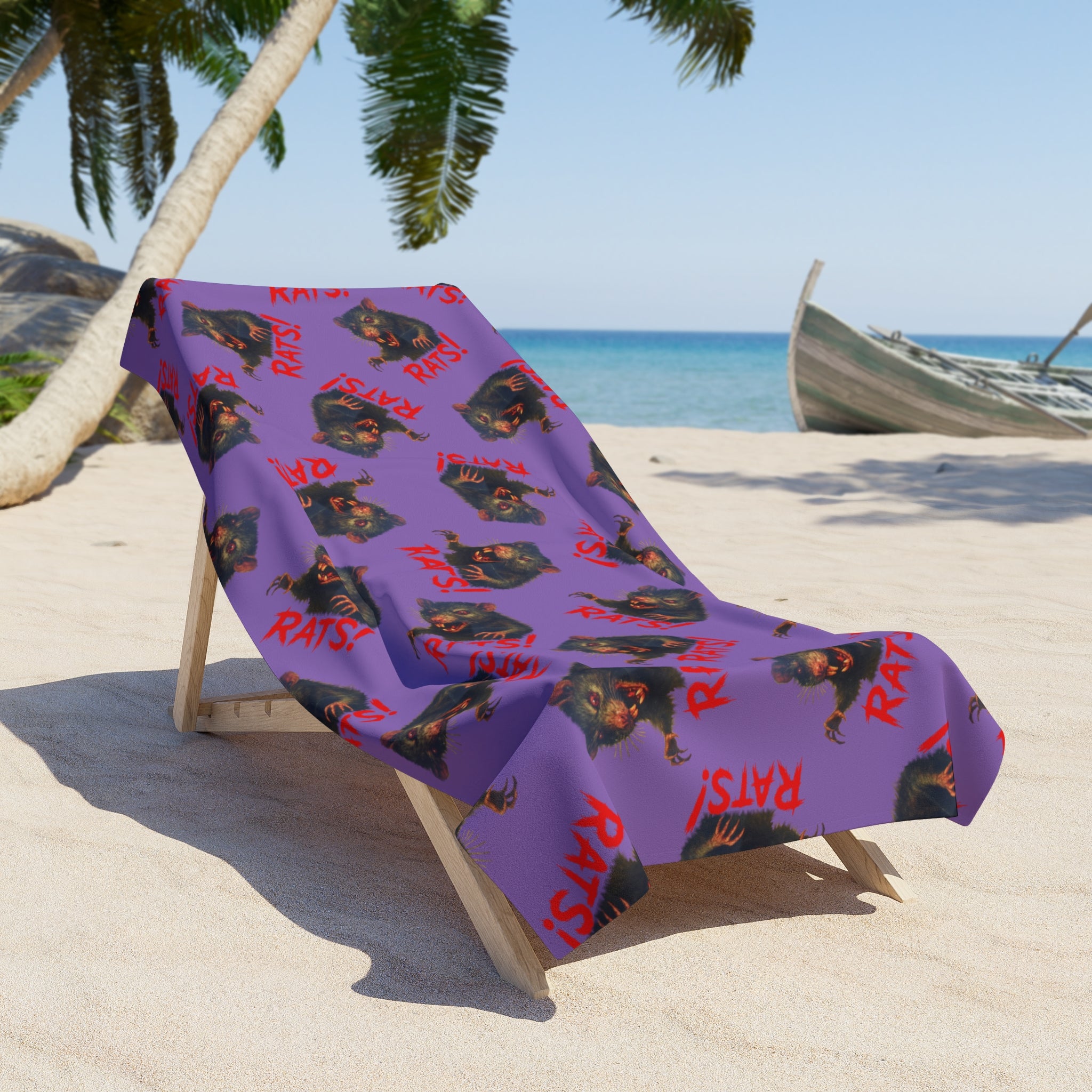 RBT: "RAT" (Multi) - Beach Towel - Lavender