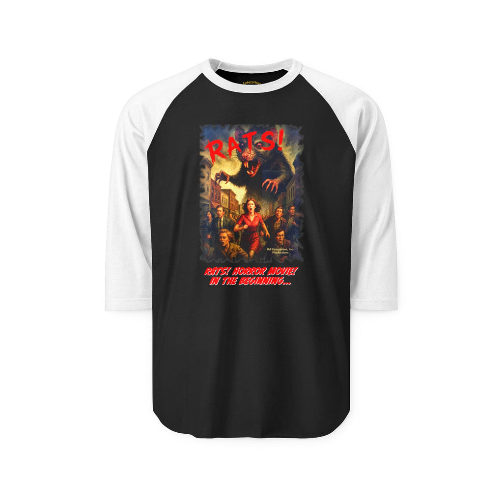 RRS: "RATS!" Movie Title Logo - Unisex Three-Quarter Sleeve Raglan Shirt