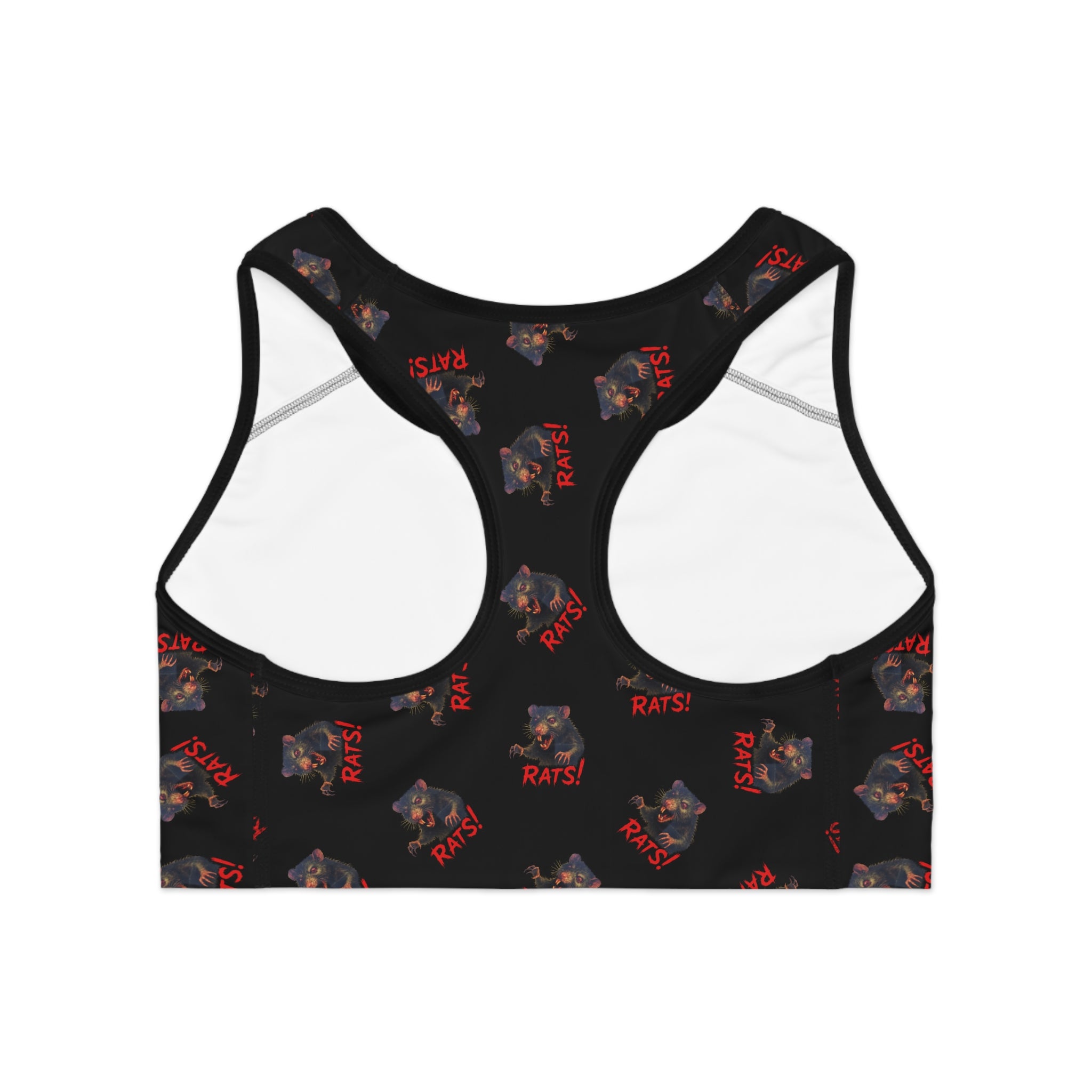 RAW: "RAT" (Multi) - Women's Sports Bra - Black