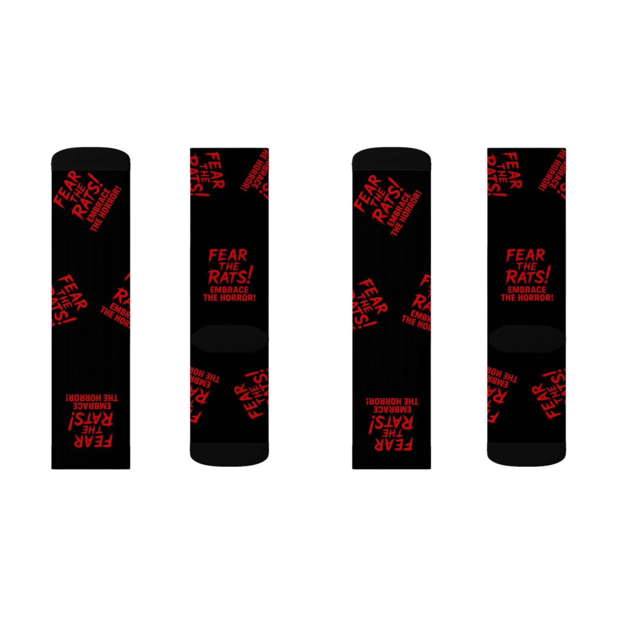 RFW: "Fear the Rats! Embrace the Horror!" - Unisex Socks - Black