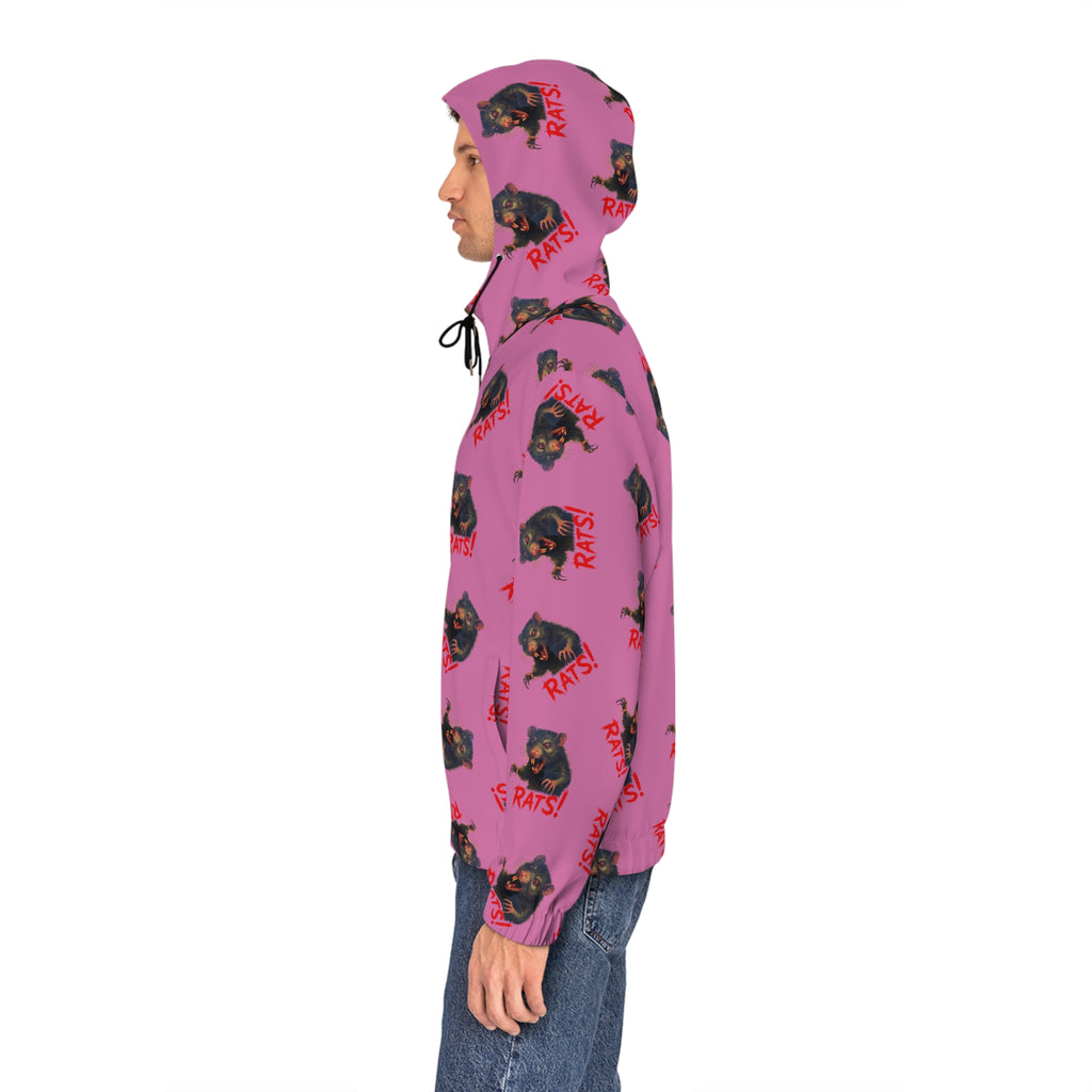 RHD: "RAT" (Multi) - Men's Full-Zip Hoodie - Pink