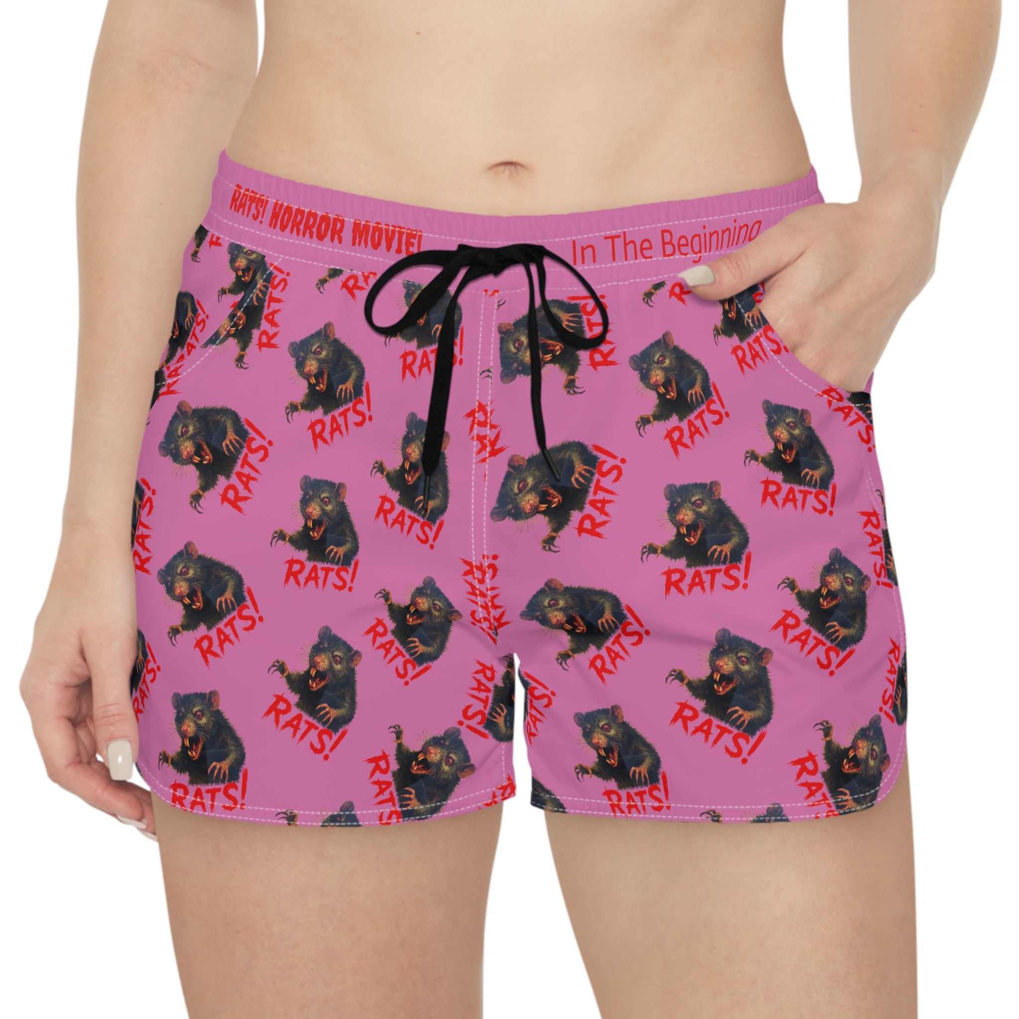 RAW: "RAT" (Multi) - Women's Casual Shorts - Pink