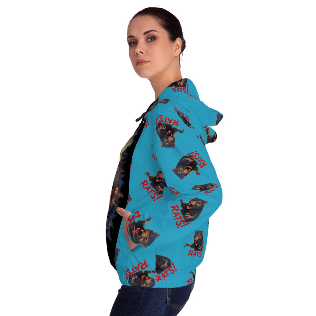 RHD: "RAT" (Multi) - Movie Title Logo - Women’s Full-Zip Hoodie - Turquoise