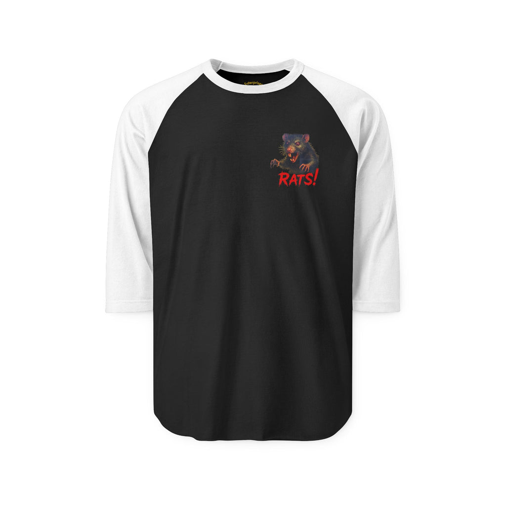 RRS: "RAT" Small Logo - Unisex Three-Quarter Sleeve Raglan Shirt