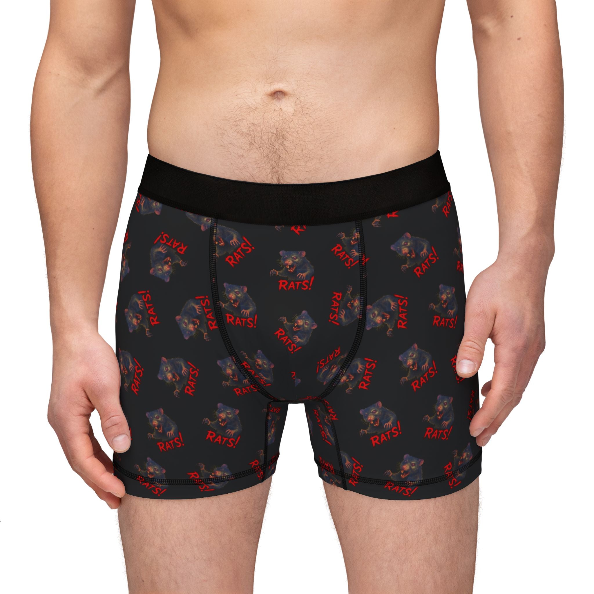 RUG: "RAT" (Multi) - Men's Boxer Briefs - Black