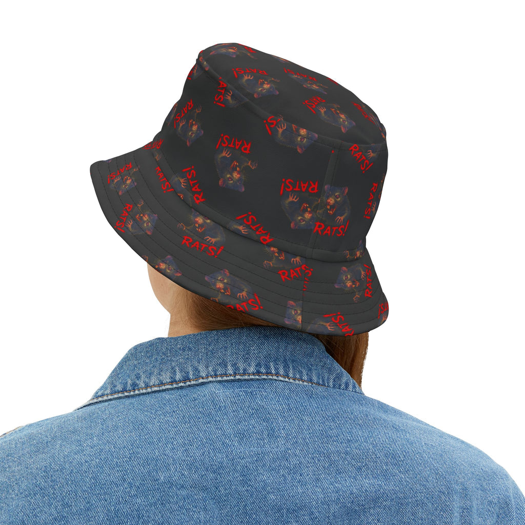 RHT: "RAT" (Multi) - Bucket Hat - Black