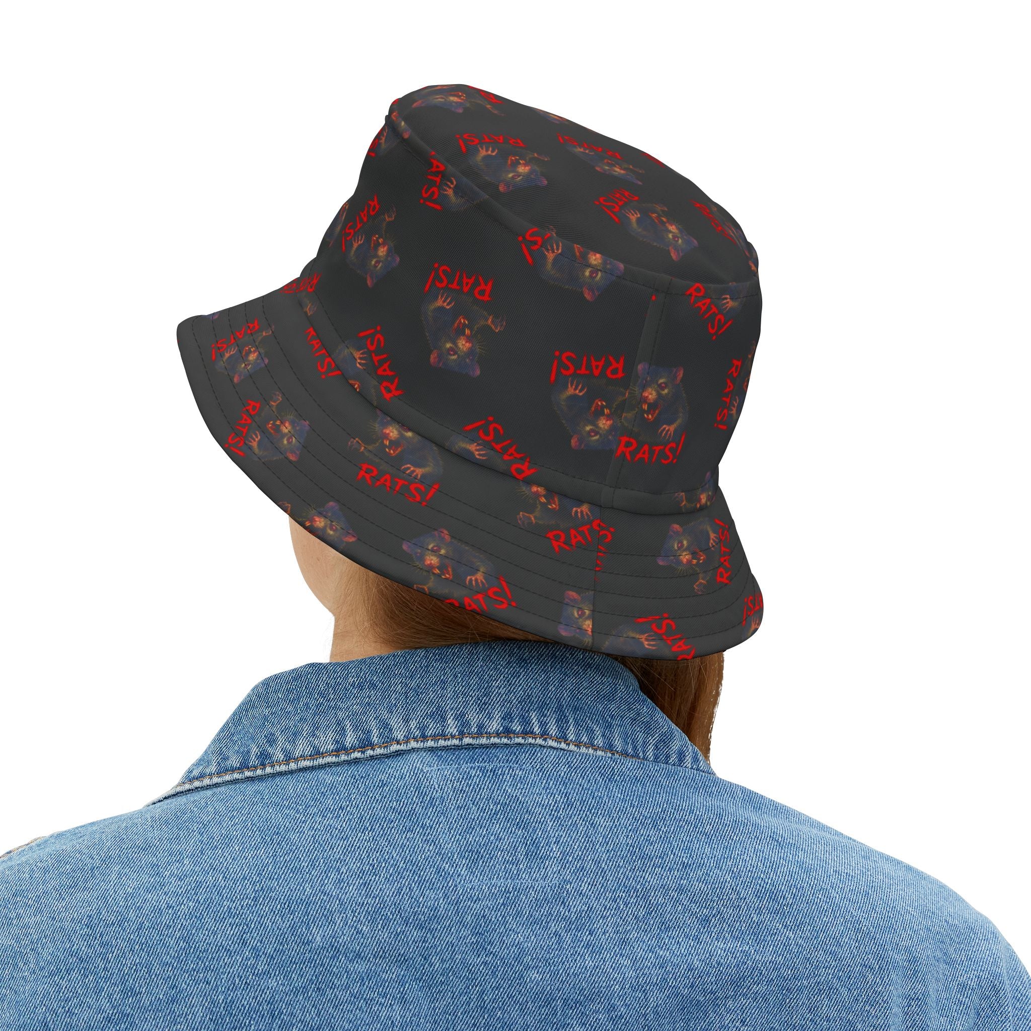 RHT: "RAT" (Multi) - Bucket Hat - Black