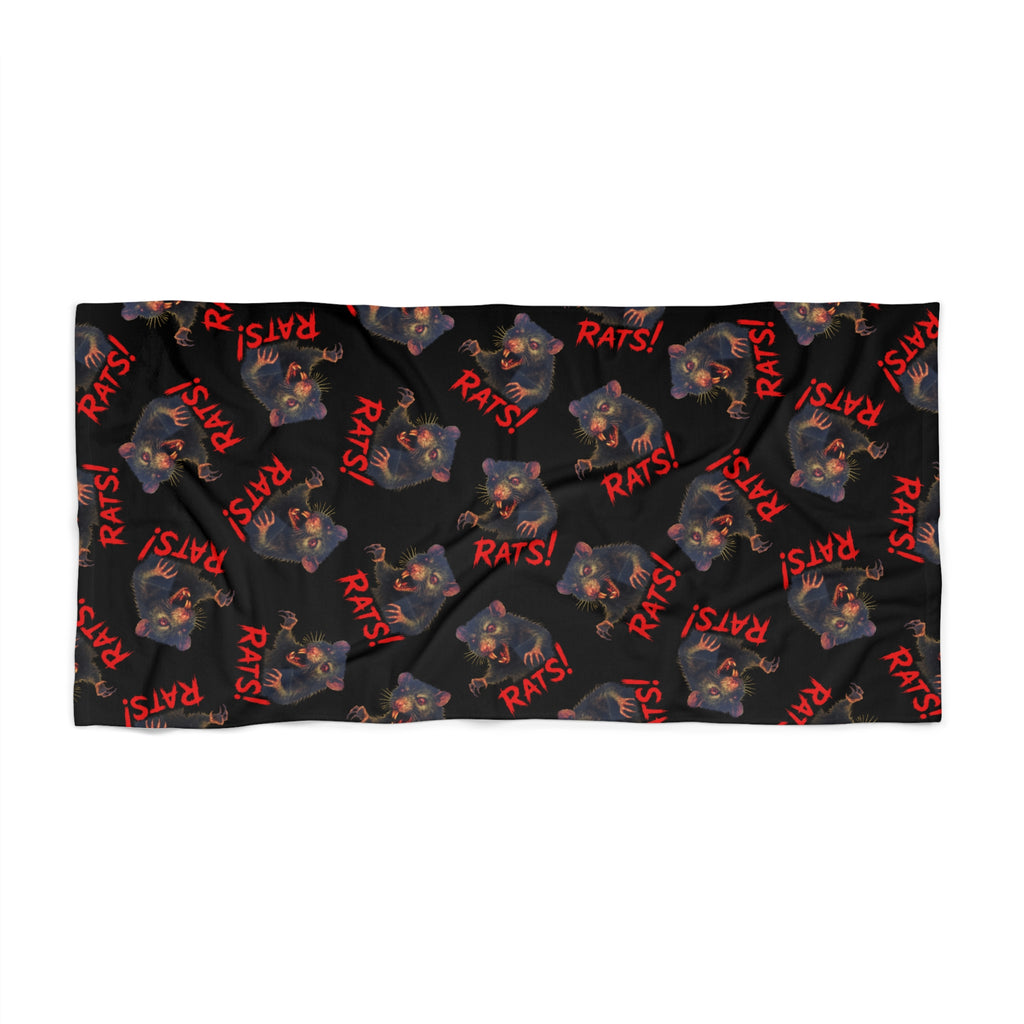 RBT: "RAT" (Multi) - Beach Towel - Black