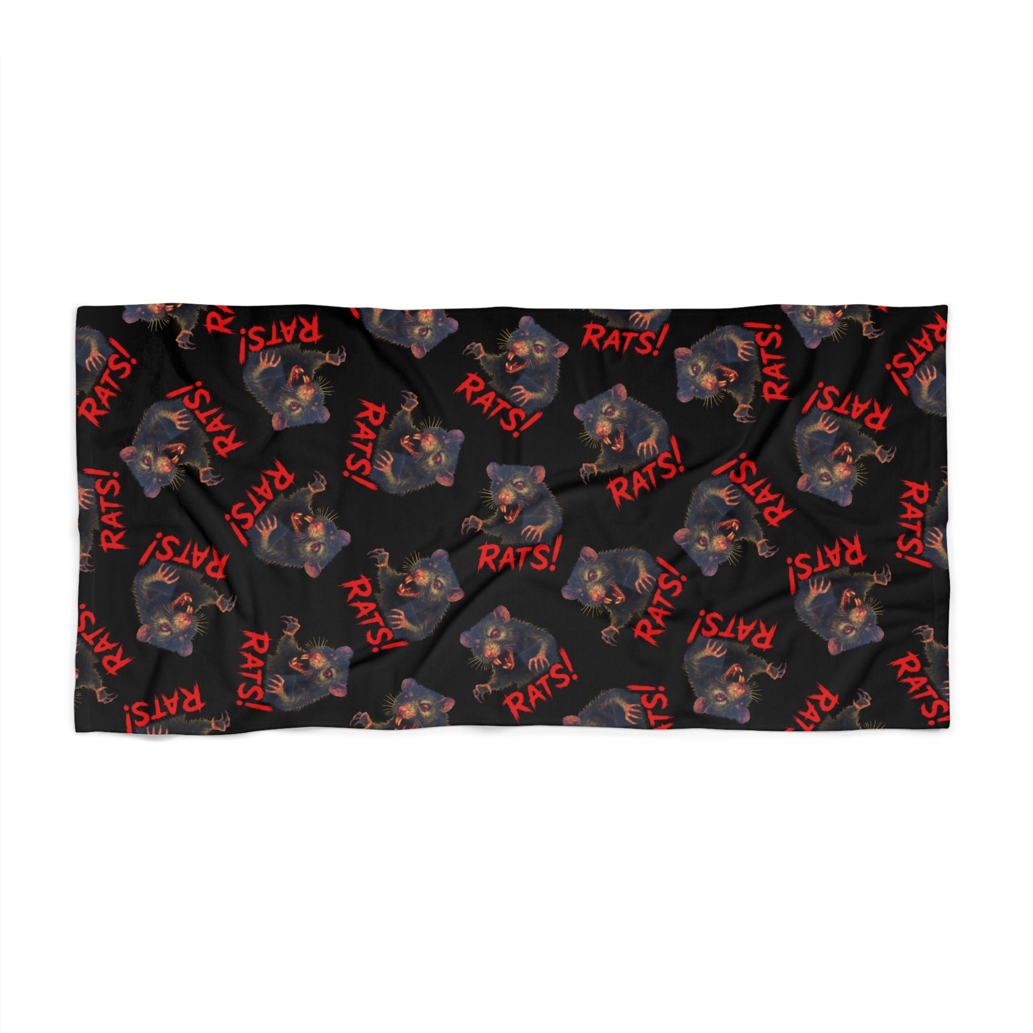 RBT: "RAT" (Multi) - Beach Towel - Black