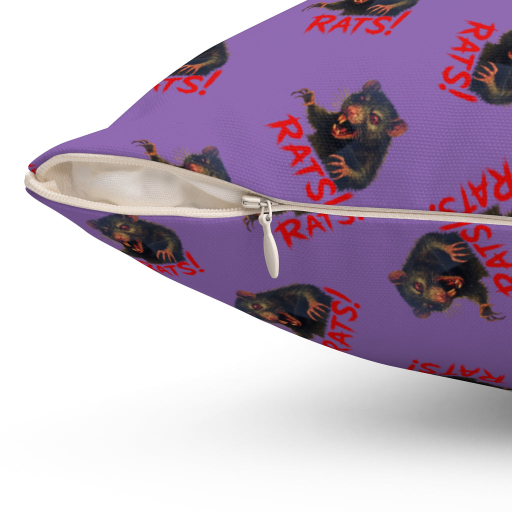 RPW: "RAT" (Multi) - Polyester Throw Pillow - (Lavender)