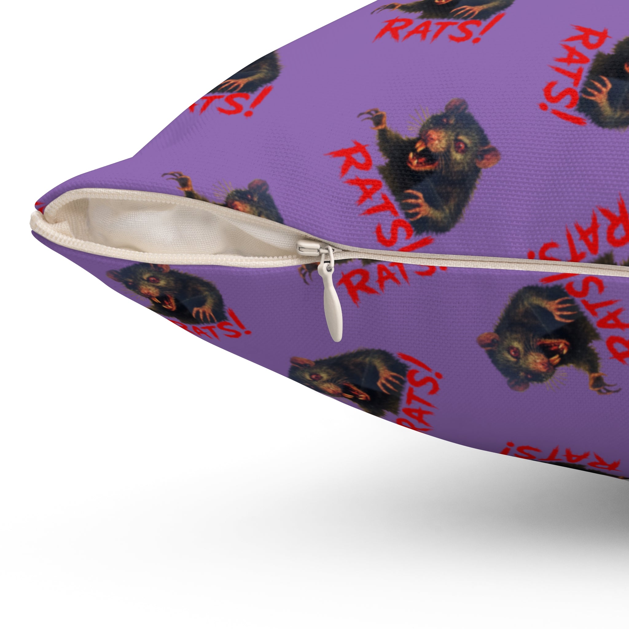 RPW: "RAT" (Multi) - Polyester Throw Pillow - (Lavender)