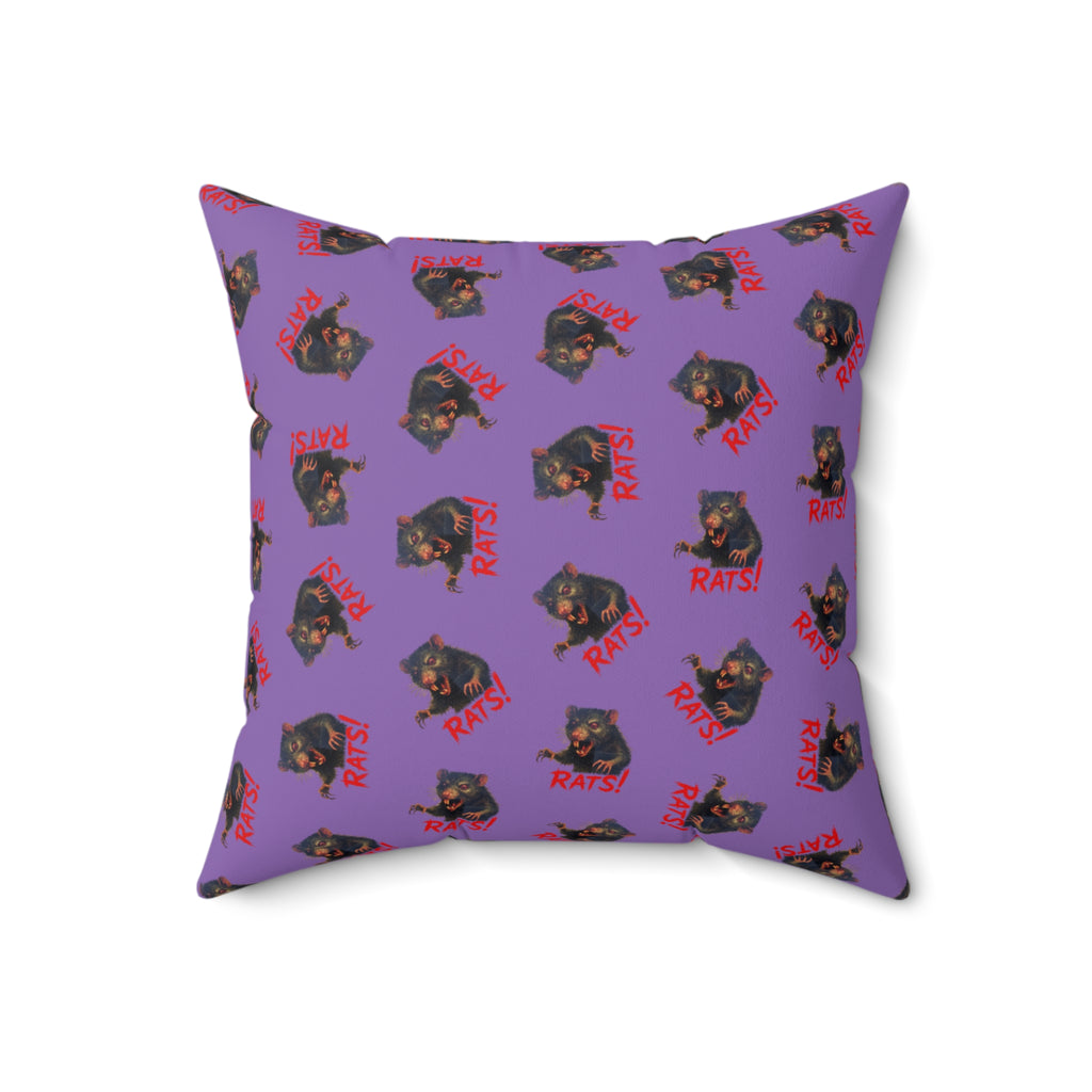 RPW: "RAT" (Multi) - Polyester Throw Pillow - (Lavender)