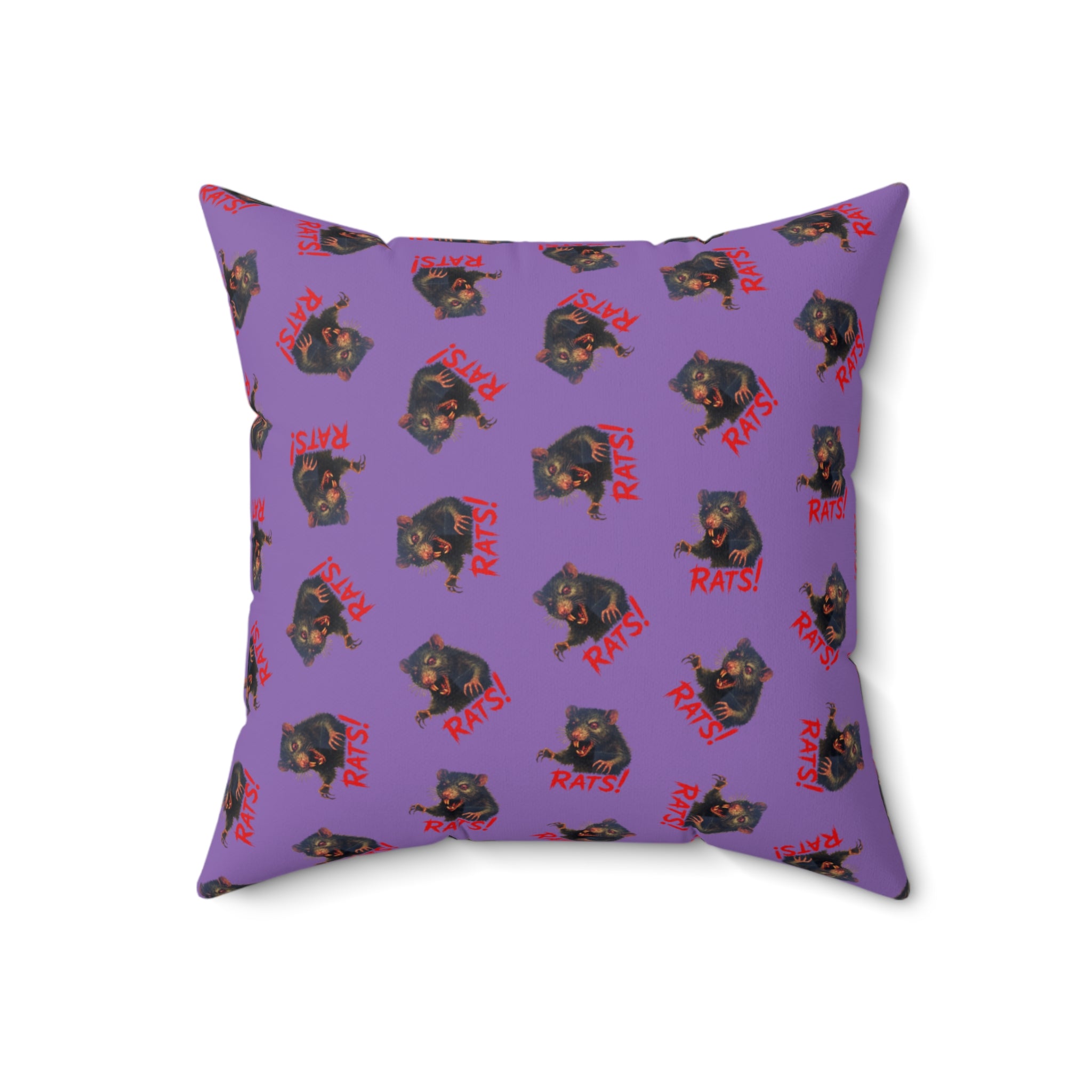 RPW: "RAT" (Multi) - Polyester Throw Pillow - (Lavender)