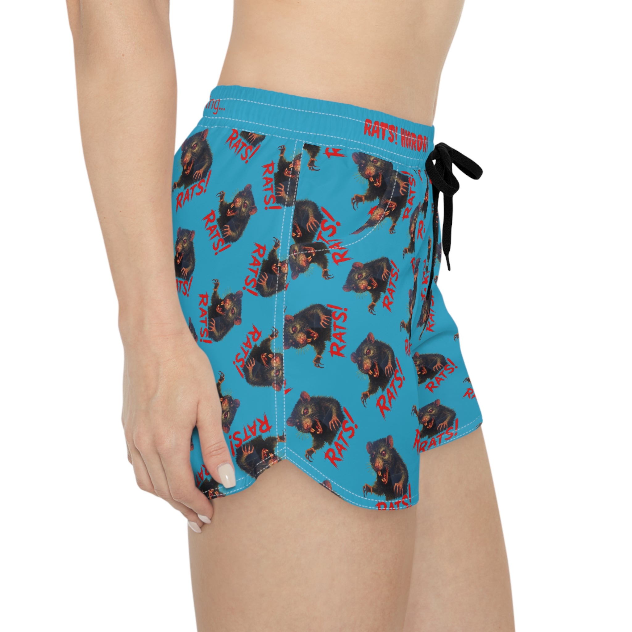 RAW: "RAT" (Multi) - Women's Casual Shorts - Turquoise