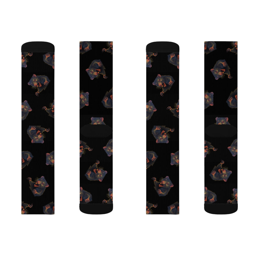 RFW: "RAT" (Multi) - Unisex Socks - Black