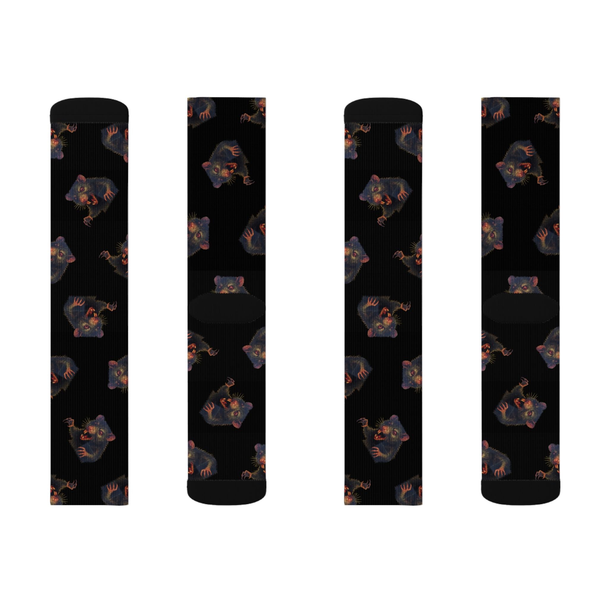 RFW: "RAT" (Multi) - Unisex Socks - Black