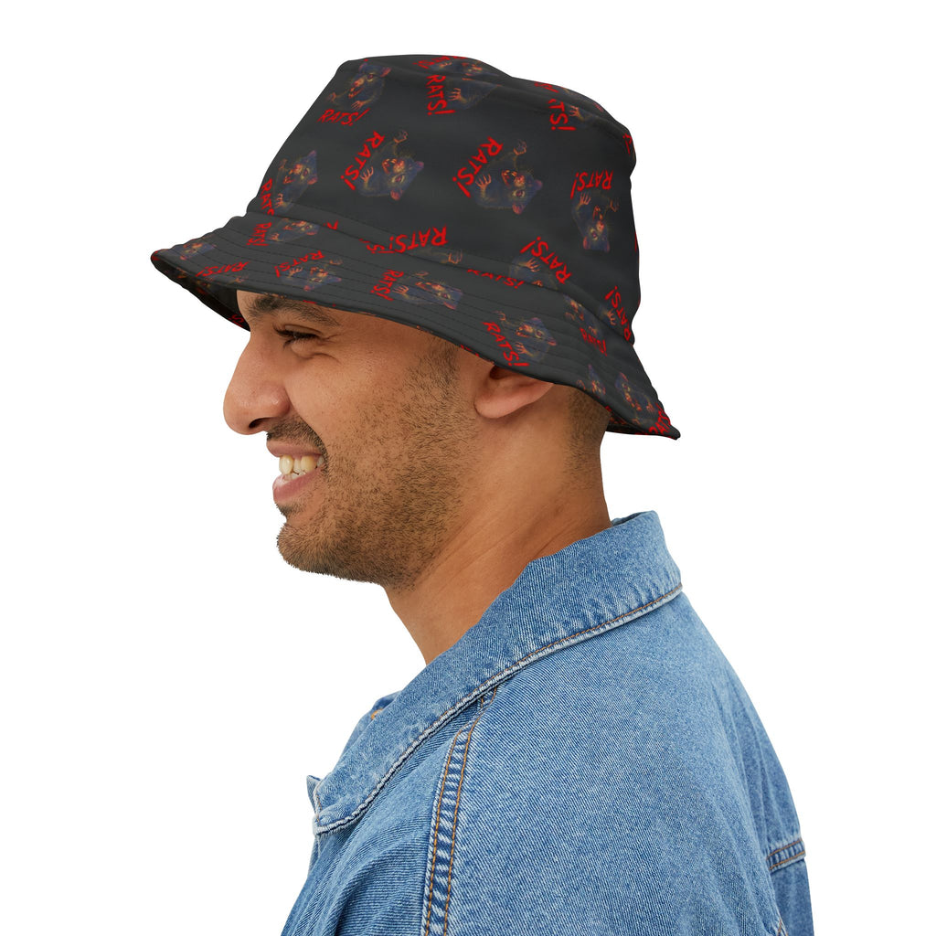RHT: "RAT" (Multi) - Bucket Hat - Black
