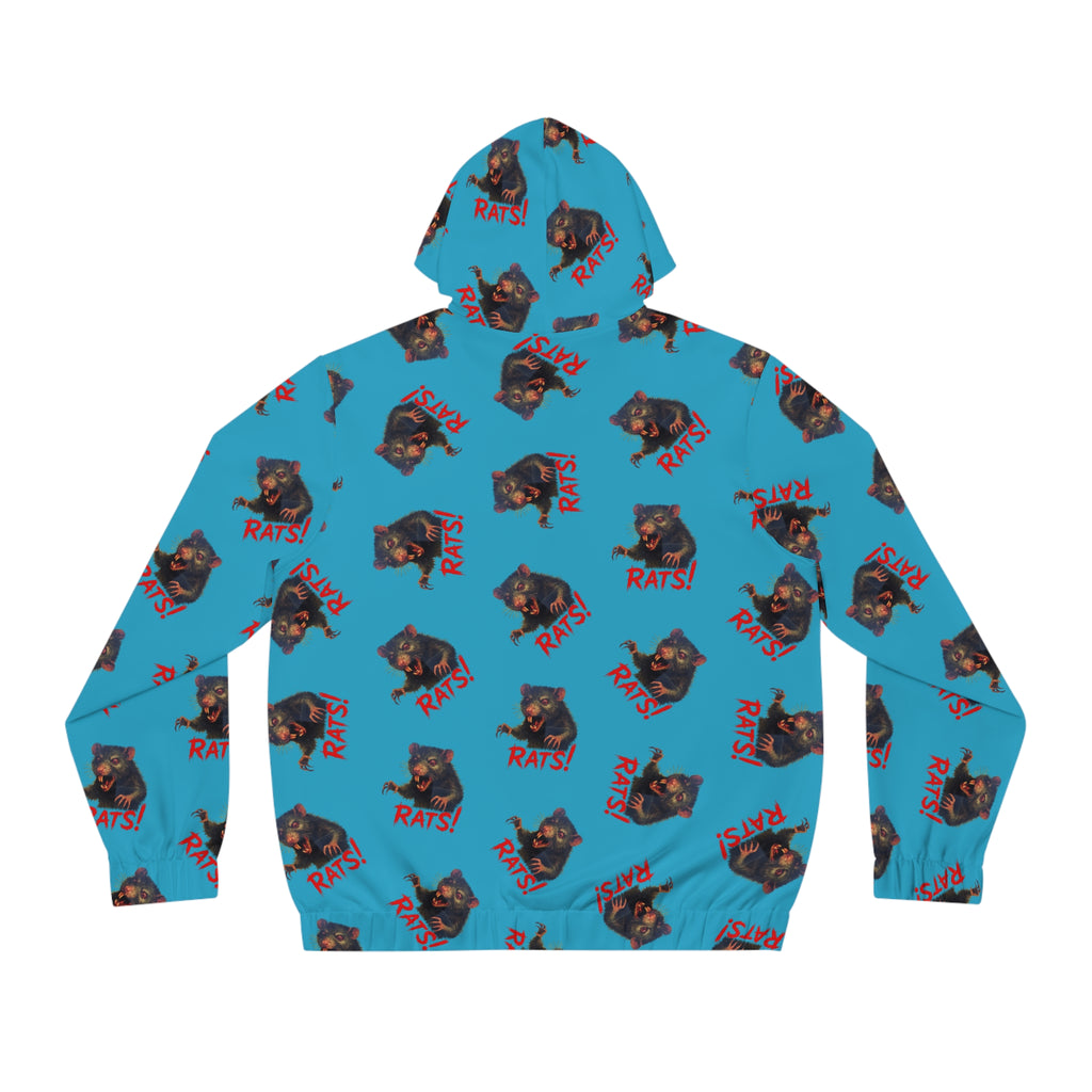 RHD: "RAT" (Multi) - Men's Full-Zip Hoodie - Turquoise