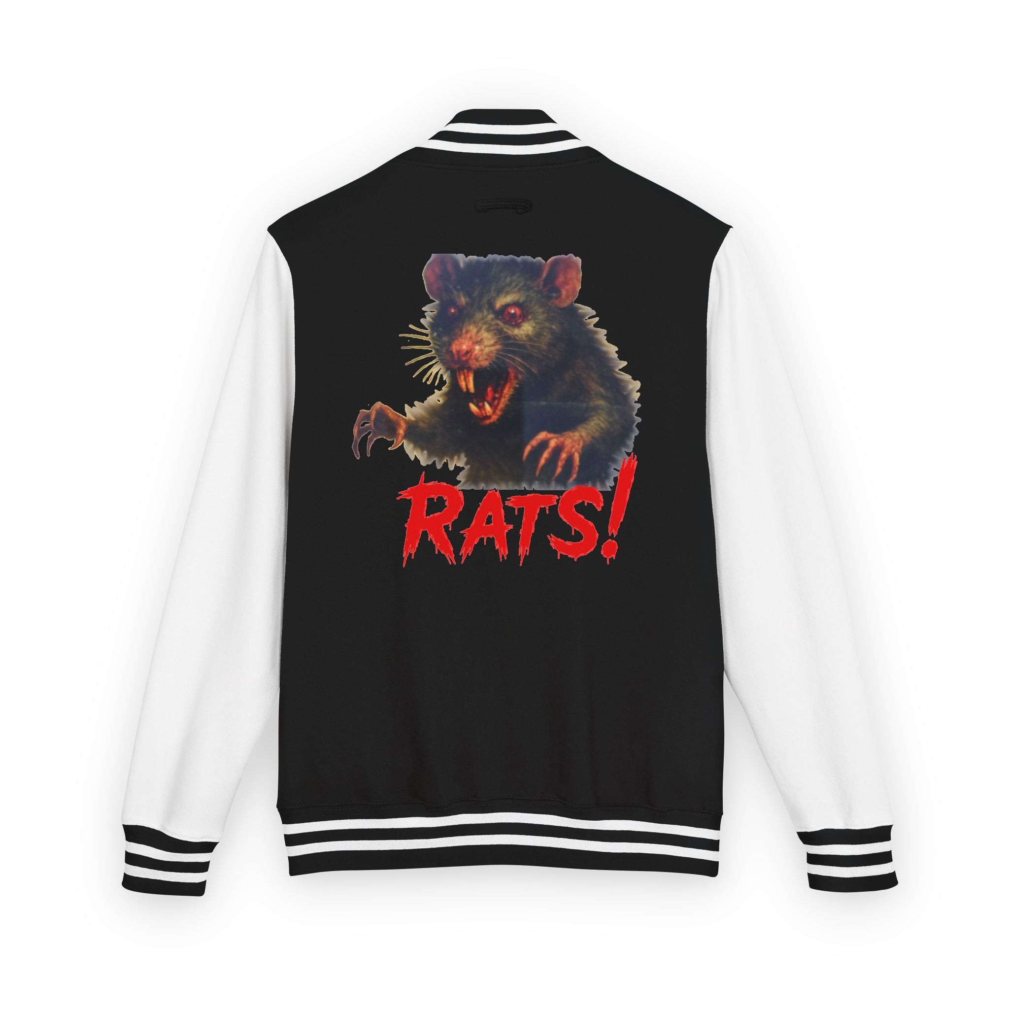RJK: "RAT" - Unisex Heavyweight Letterman Jacket (Black/White)