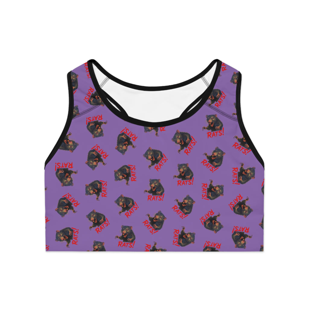RAW: "RAT" (Multi) - Women's Sports Bra - Lavender