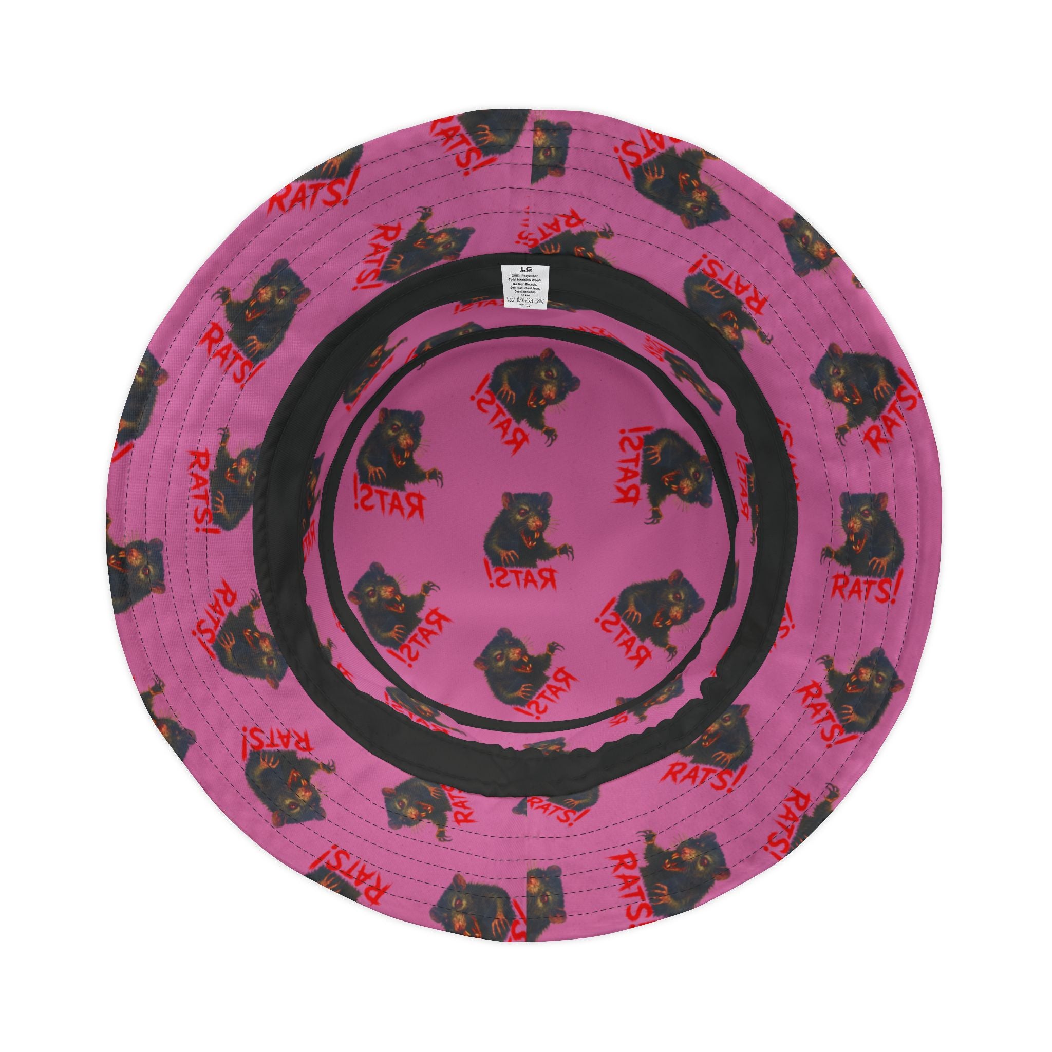 RHT: "RAT" (Multi) - Bucket Hat - Pink