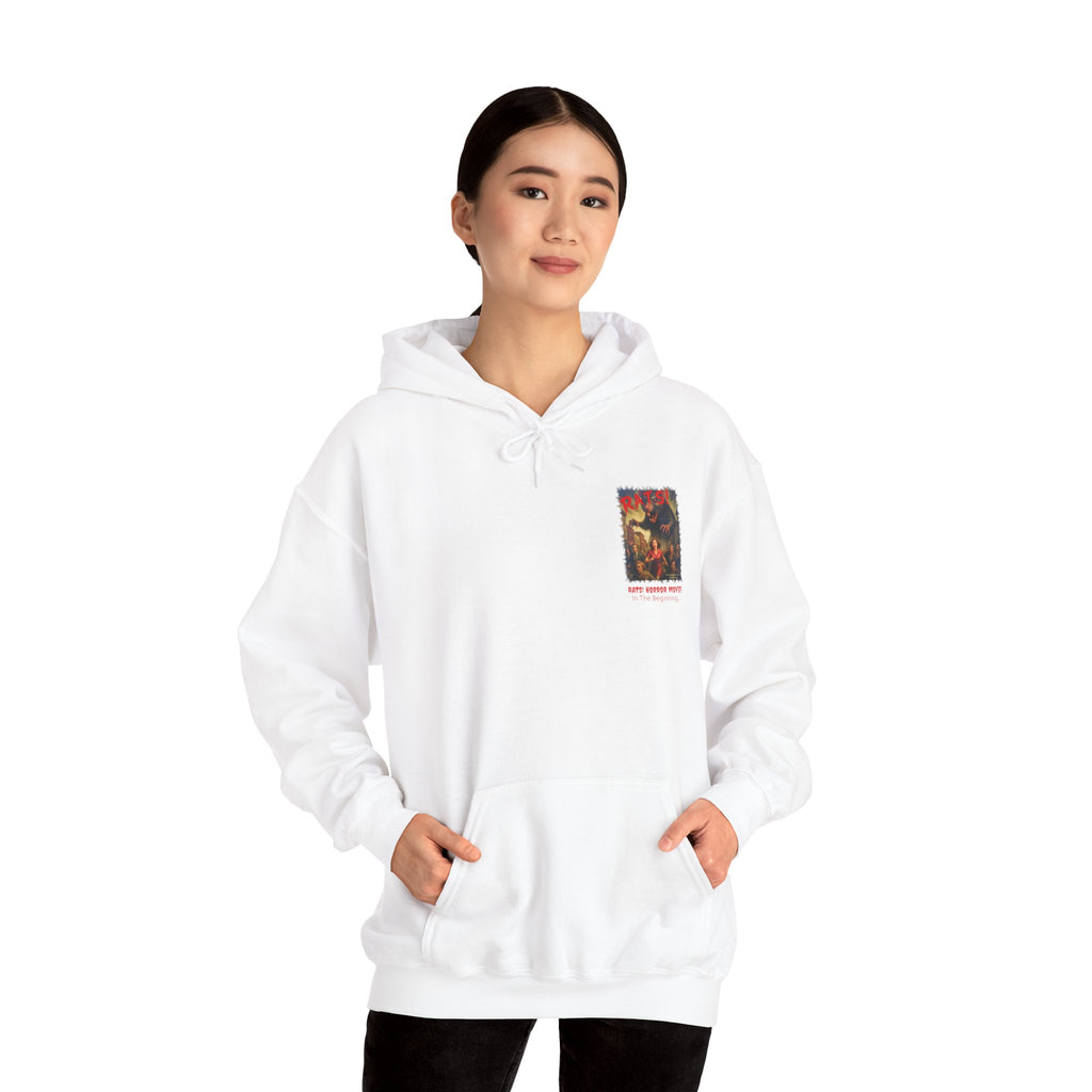 RHD: "RATS!" Small Logo (Blank Back Side) - Unisex Hoodie (White)