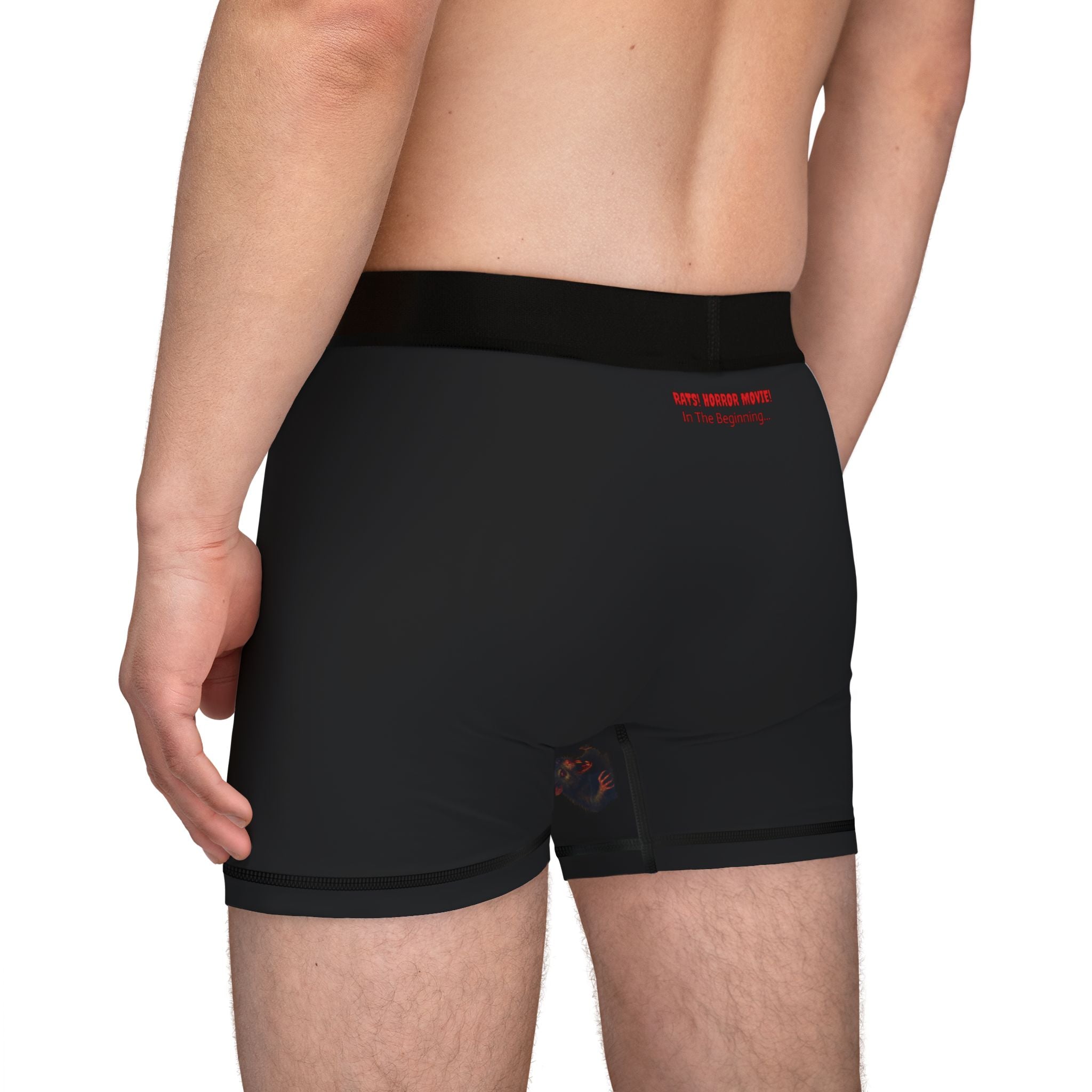 RUG: "RAT" - "RAT" Underneath - (Blank Back Side) - Men's Boxer Briefs - Black