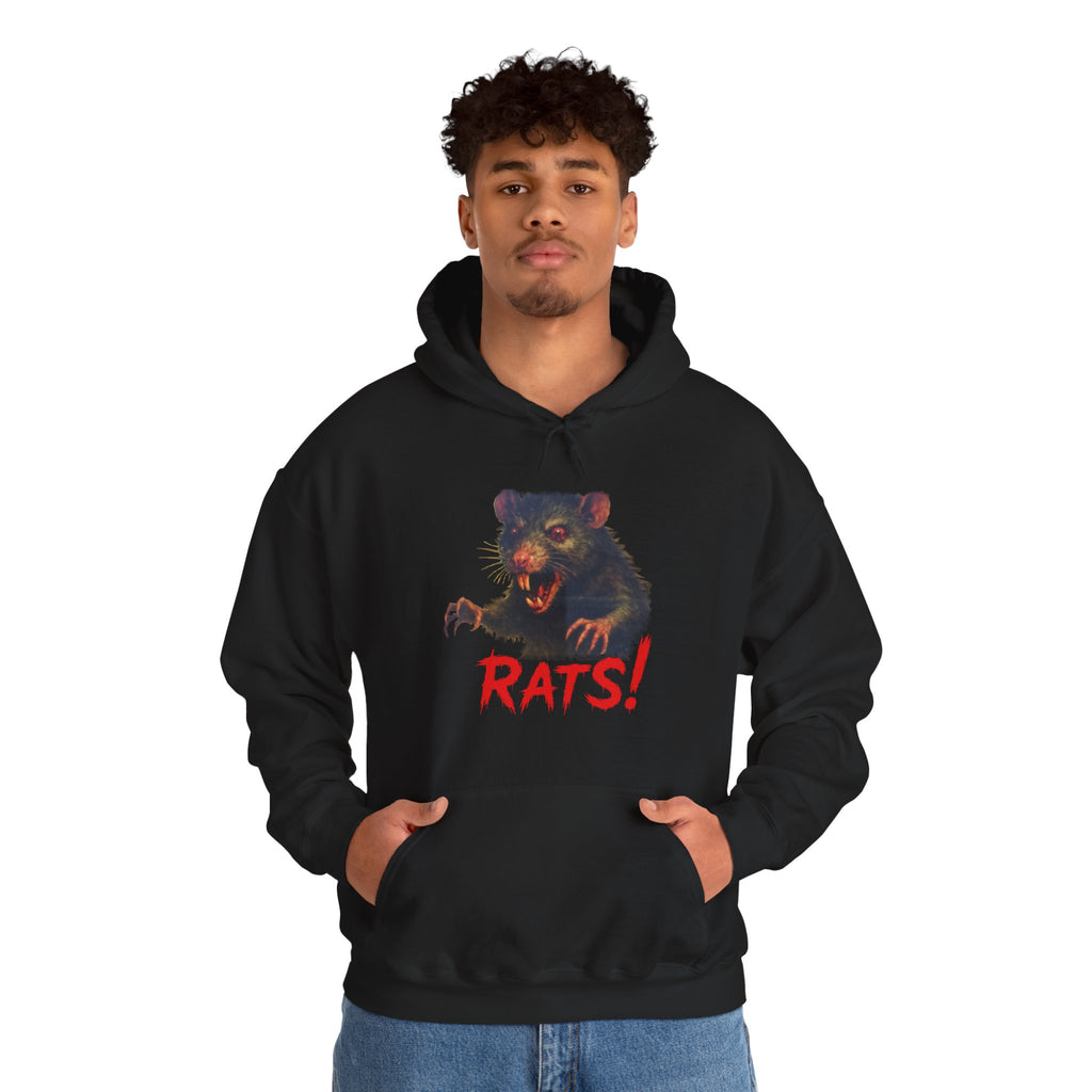 RHD: "RAT" (Fear the Rats! Embrace the Horror! - Back Side) - Unisex Hoodie (Black)