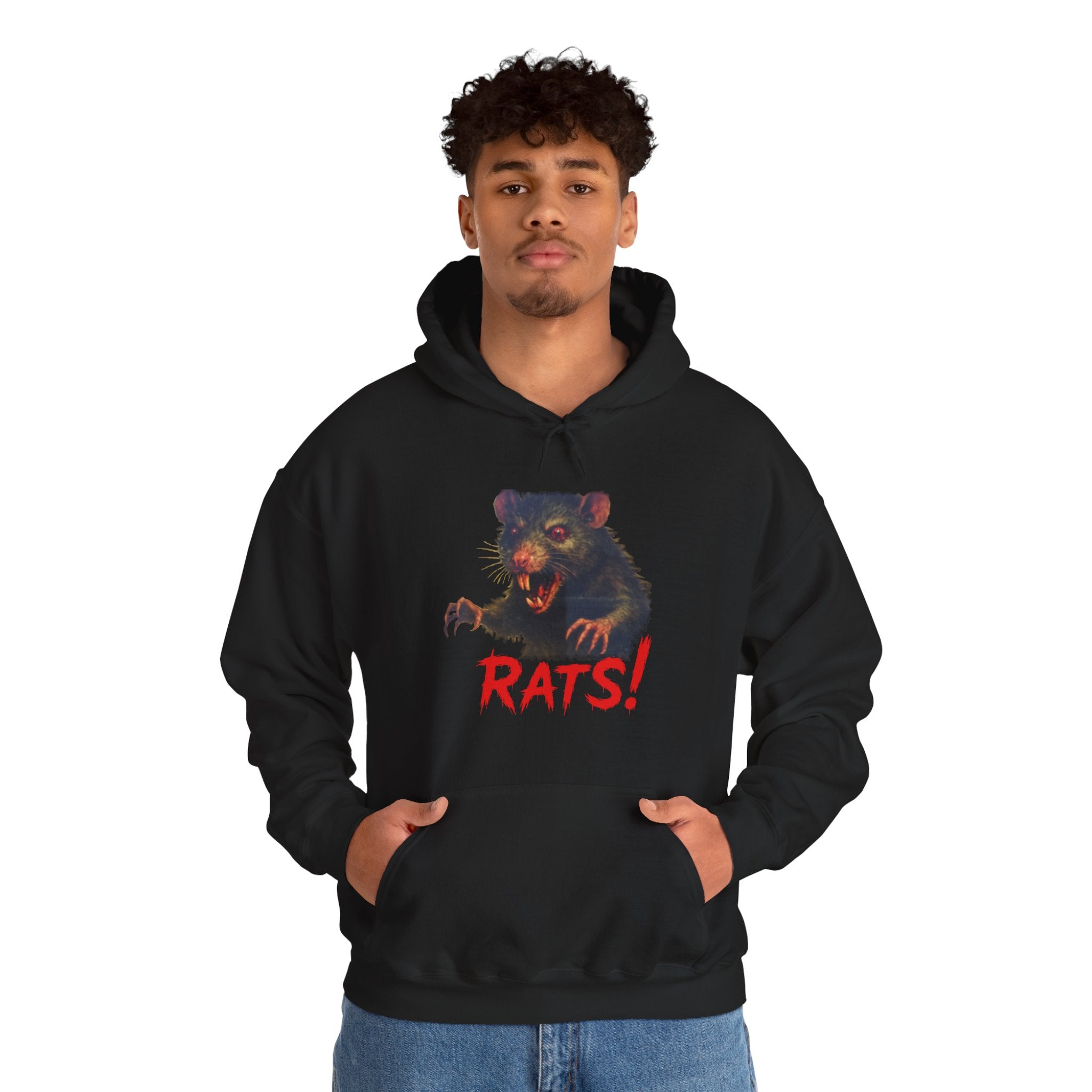 RHD: "RAT" (Fear the Rats! Embrace the Horror! - Back Side) - Unisex Hoodie (Black)