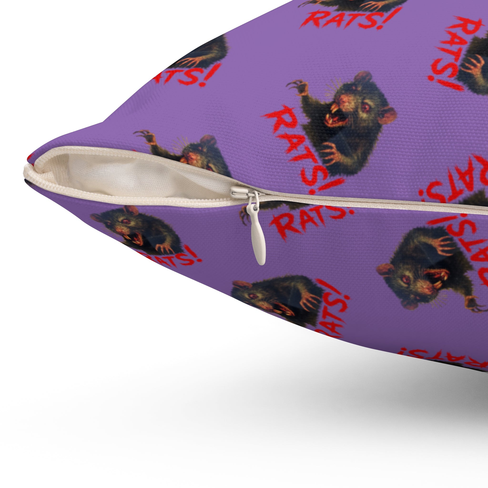 RPW: "RAT" (Multi) - Polyester Throw Pillow - (Lavender)