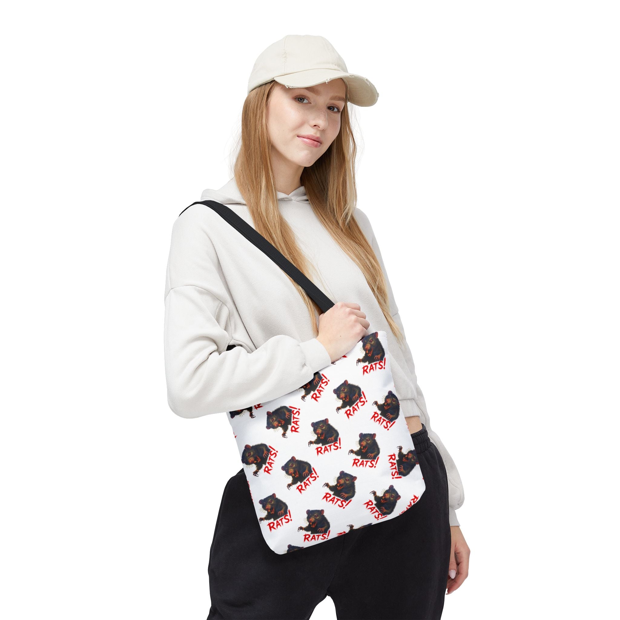 RTB: "RAT" (Multi) - Tote Bag - White